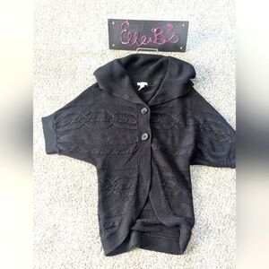 UC Ambiance Black Button Front Sweater S